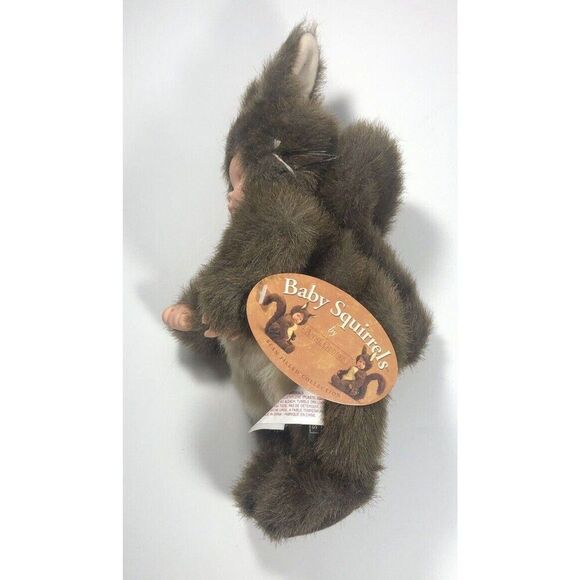 2-Anne Geddes Ladybug & Baby Squirrel Plush Stuffed Dolls 8-9" 1998 1-NWT - Picture 8 of 13